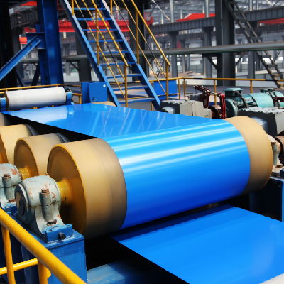 Zinc Coated Color Steel Coil dengan PE / SMP / PVDF Coating untuk penggunaan luar jangka panjang